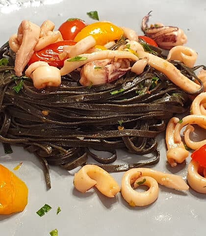 Makaron linguine al nero di seppia